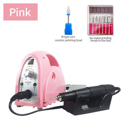 SIMINAIL Professzionális elektromos körömfúró gép manikűr készlet 35000rpm 65w US Plug 35000 RPM Fekete Pink Red High Speed Power