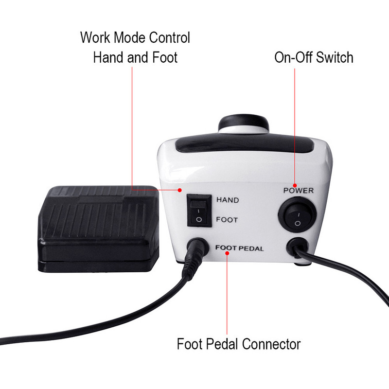 Električna bušilica za nokte 32W 35000RPM Oprema za nail art Stroj za manikuru Pribor Električna turpija za nokte Alat za svrdlo za nokte