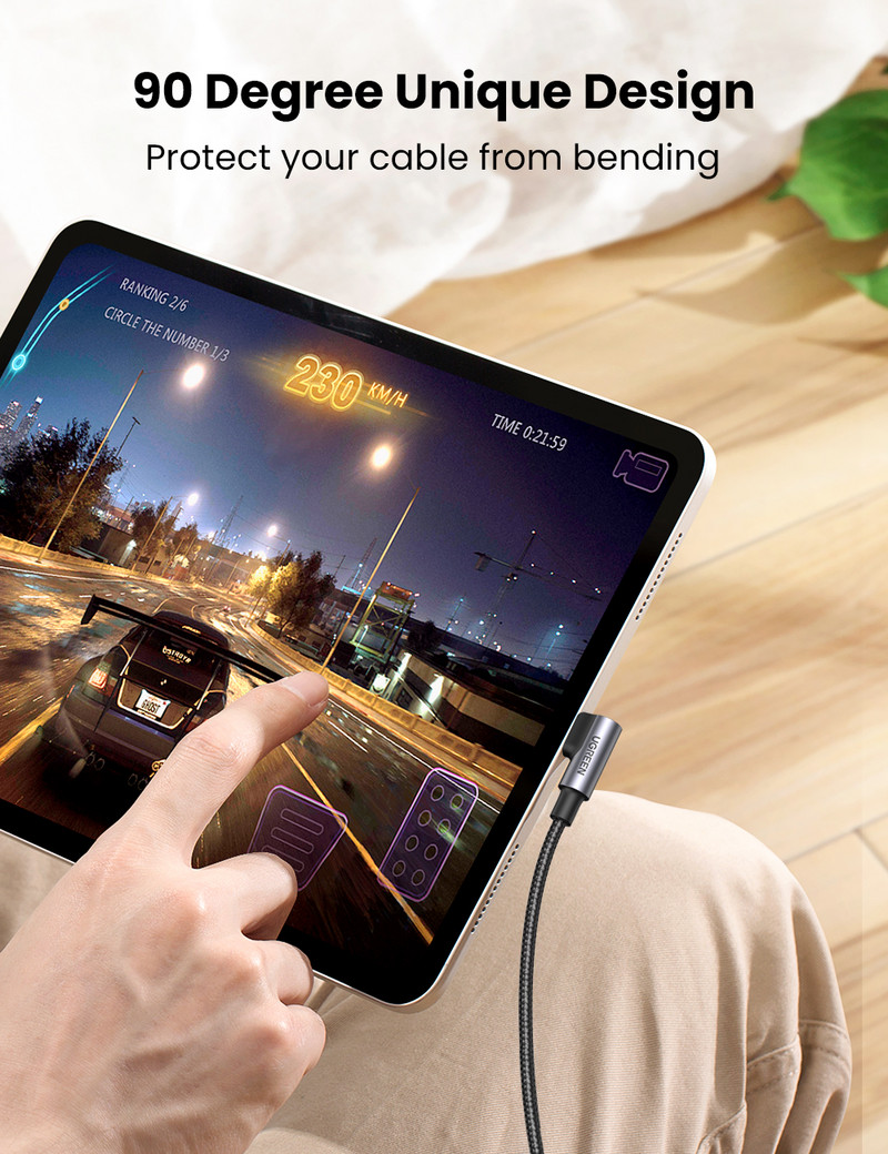 Καλώδιο UGREEN USB Type C σε USB C για Samsung S9 Plus PD 100W Fast Charge Quick Charge 4.0 Καλώδιο USB-C για Macbook Pro Καλώδιο USB C