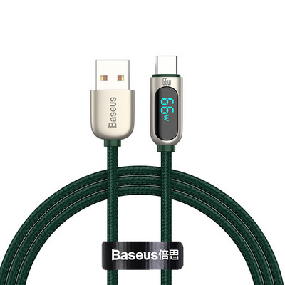 Baseus LED Display USB Type C kabel za Xiaomi 10 Huawei Samsung 5A punjač za brzo punjenje USBC USB-C podatkovni kabel Type-C žičani kabel