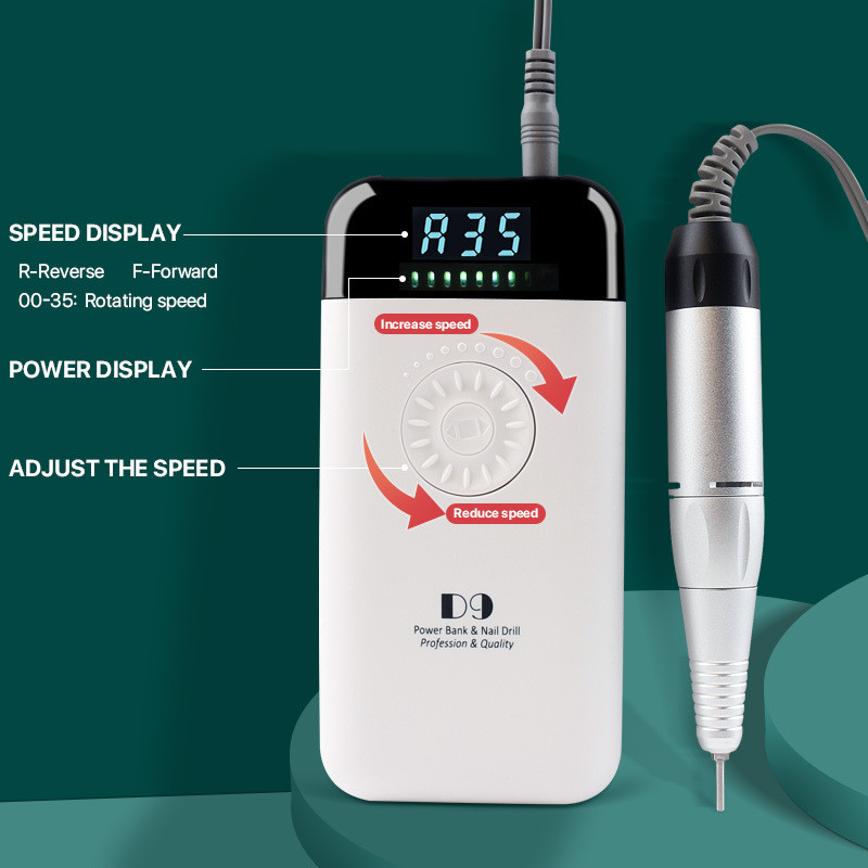 35000RPM električna bušilica za nokte Stroj za manikuru za Punjivi gel lak za nokte Stroj za manikuru Električne turpije za nokte Salon alat