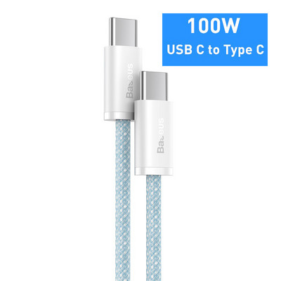 Cablu USB Baseus 100W Cablu de sârmă pentru încărcare rapidă 6A Cablu de telefon Ultra Data USB C pentru Xiaomi Mi 10