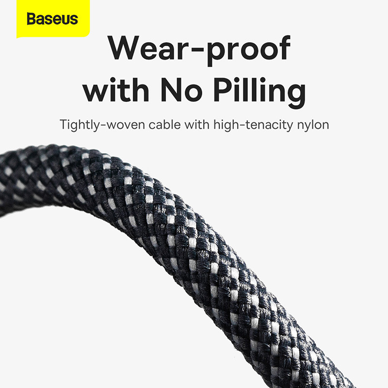 Baseus 100W USB kabelis 6A greito įkrovimo įkroviklio laidas Ultra Data USB C telefono laidas skirtas Xiaomi Mi 10