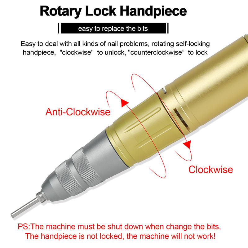 Noua mașină electrică de găurit pentru unghii, 40000 rpm, pentru manichiură, cu gel acrilic, șlefuitor pentru unghii, mod pauză, echipament profesional pentru arta unghiilor