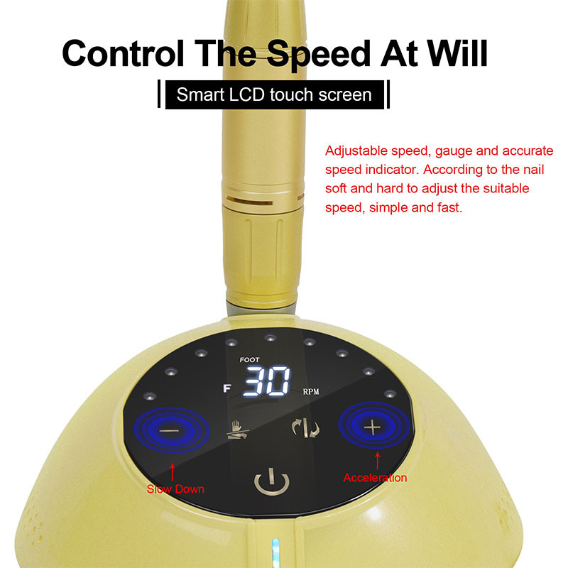 Noua mașină electrică de găurit pentru unghii, 40000 rpm, pentru manichiură, cu gel acrilic, șlefuitor pentru unghii, mod pauză, echipament profesional pentru arta unghiilor
