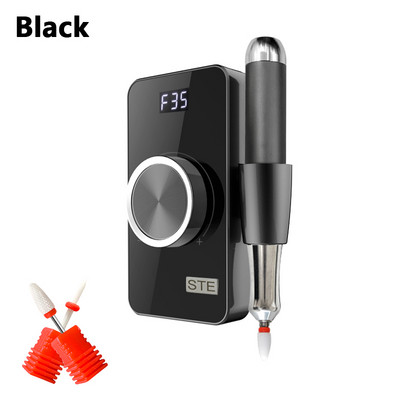 Stroj za bušenje noktiju s 35000 okretaja u minuti, stroj za poliranje gela, prijenosni punjivi aparat za bušilicu, profesionalni alati za umjetne nokte s LCD zaslonom