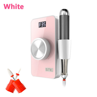 Stroj za bušenje noktiju s 35000 okretaja u minuti, stroj za poliranje gela, prijenosni punjivi aparat za bušilicu, profesionalni alati za umjetne nokte s LCD zaslonom