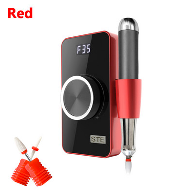 Stroj za bušenje noktiju s 35000 okretaja u minuti, stroj za poliranje gela, prijenosni punjivi aparat za bušilicu, profesionalni alati za umjetne nokte s LCD zaslonom