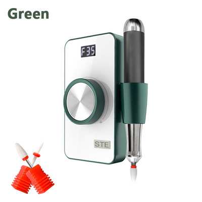 Stroj za bušenje noktiju s 35000 okretaja u minuti, stroj za poliranje gela, prijenosni punjivi aparat za bušilicu, profesionalni alati za umjetne nokte s LCD zaslonom