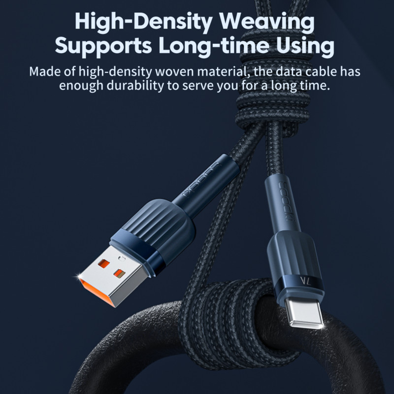 Toocki 7A 100W USB C kabel Tip C za Huawei P50 P40 Brzo punjenje Punjač Data USB-C kabel za Xiaomi 12 Poco F3 Samsung