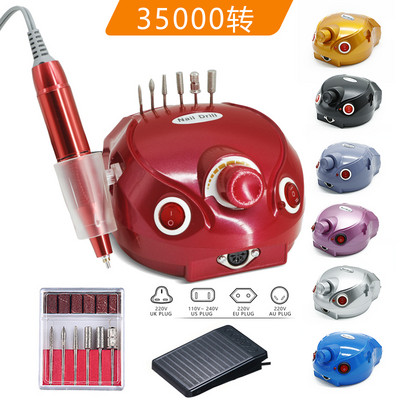 Strung electric profesional pentru unghii, 35000 RPM, 45 W, cu afișaj LED, mașină de manichiură, cu burghiu pentru unghii, instrumente pentru echipament de găurit unghii