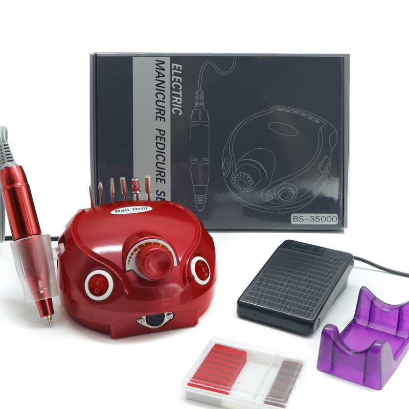 Profesionalni električni strug za nokte 35000 RPM 45 W LED zaslon stroj za manikuru sa zamjenskom bušilicom Oprema za bušilicu za nokte Alati