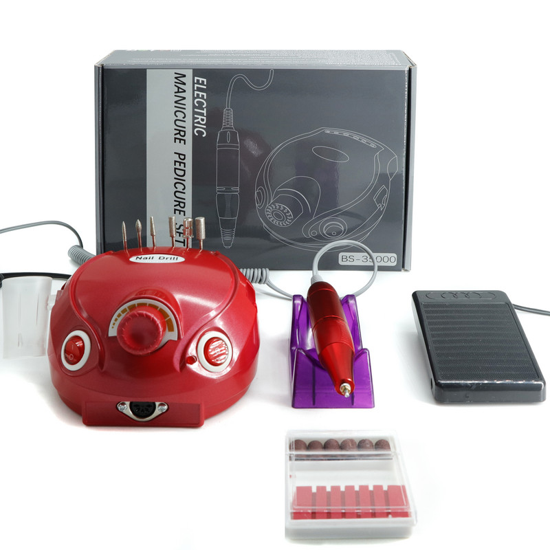 Profesionalni električni strug za nokte 35000 RPM 45 W LED zaslon stroj za manikuru sa zamjenskom bušilicom Oprema za bušilicu za nokte Alati