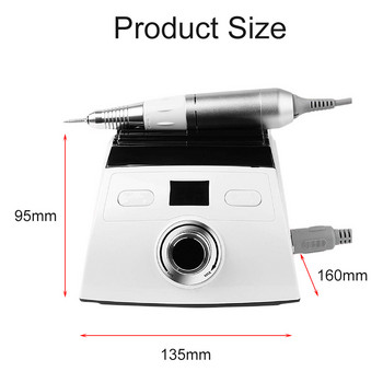 Професионална електрическа бормашина за нокти Струг 35000 RPM LED дисплей машина за маникюр с резервна бормашина за нокти Инструмент за оборудване за нокти