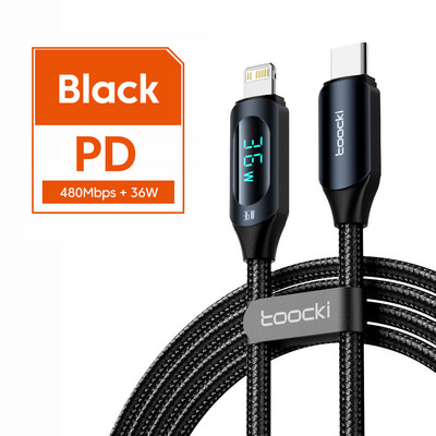 Καλώδιο Toocki USB Type C για iPhone 14 13 12 11 Pro Max X Xr 8 7 Plus PD 36W Fast Charger Καλώδιο Lightning Καλώδιο δεδομένων για iPad