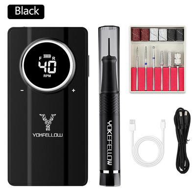 40000RPM električna brusilica za bušilicu za nokte sa snažnim motorom bez četkica punjiva električna mašina za poliranje akrilnih noktiju