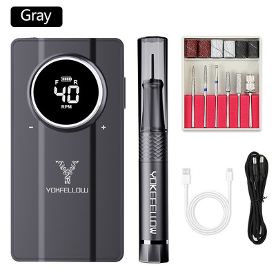 40000RPM električna brusilica za bušilicu za nokte sa snažnim motorom bez četkica punjiva električna mašina za poliranje akrilnih noktiju