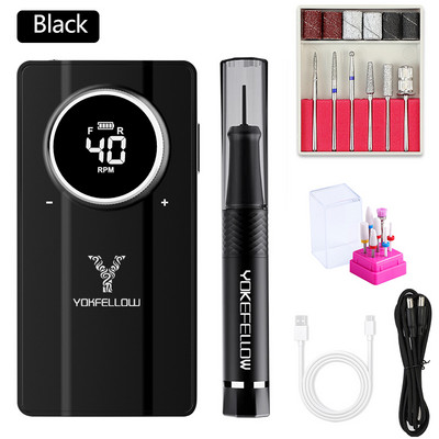 40000RPM električna brusilica za bušilicu za nokte sa snažnim motorom bez četkica punjiva električna mašina za poliranje akrilnih noktiju