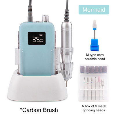 Profesionalūs nagų priedai ir įrankiai Anglies šepetėlis 35000 aps./min. belaidis įkraunamas nagų gręžimo staklės gręžtuvas Efile