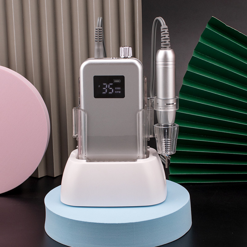 Profesionalūs nagų priedai ir įrankiai Anglies šepetėlis 35000 aps./min. belaidis įkraunamas nagų gręžimo staklės gręžtuvas Efile