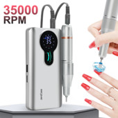 Mașină de găurit unghii 35000 RPM Freză electrică de găurit unghii fără perii pentru manichiură Pilă electrică portabilă de unghii pentru lac de gel