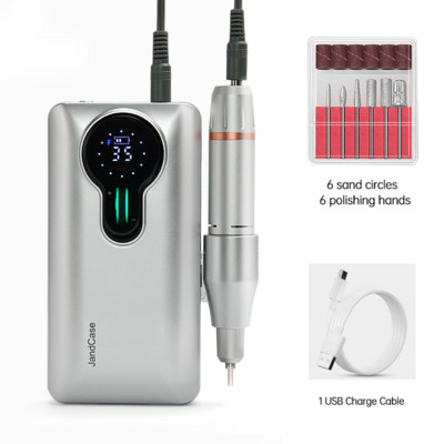 Mașină de găurit unghii 35000 RPM Freză electrică de găurit unghii fără perii pentru manichiură Pilă electrică portabilă de unghii pentru lac de gel