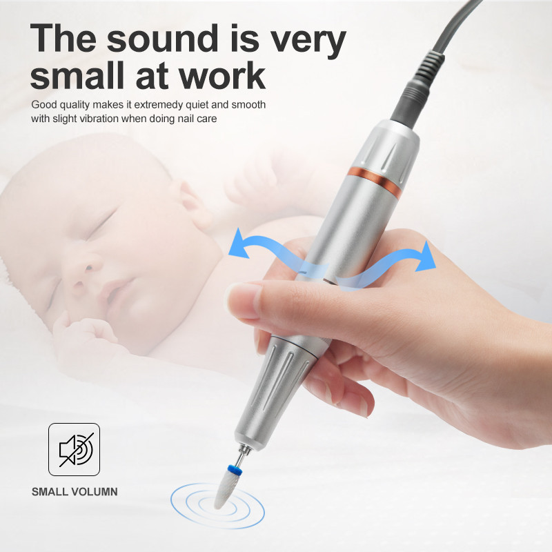 Mașină de găurit unghii 35000 RPM Freză electrică de găurit unghii fără perii pentru manichiură Pilă electrică portabilă de unghii pentru lac de gel