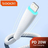 Καλώδιο USB C PD Toocki 20W για iPhone 13 14 Pro Max 12 Mini XS XR 7 8 Plus δεδομένων iPad USB Τύπου C Καλώδιο γρήγορης φόρτισης Lightning Wire