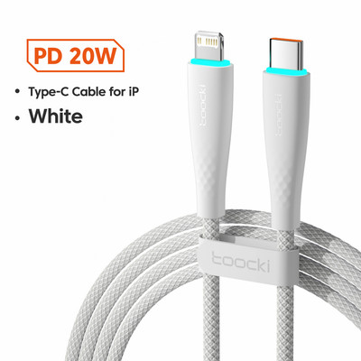 Καλώδιο USB C PD Toocki 20W για iPhone 13 14 Pro Max 12 Mini XS XR 7 8 Plus δεδομένων iPad USB Τύπου C Καλώδιο γρήγορης φόρτισης Lightning Wire