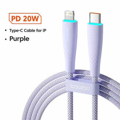 Καλώδιο USB C PD Toocki 20W για iPhone 13 14 Pro Max 12 Mini XS XR 7 8 Plus δεδομένων iPad USB Τύπου C Καλώδιο γρήγορης φόρτισης Lightning Wire