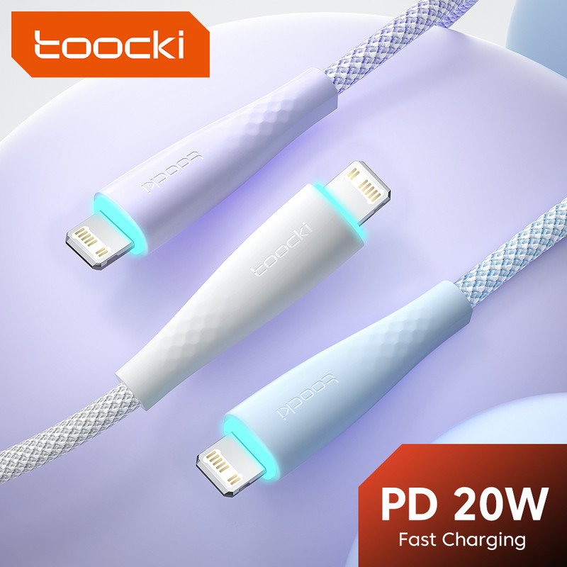 Καλώδιο USB C PD Toocki 20W για iPhone 13 14 Pro Max 12 Mini XS XR 7 8 Plus δεδομένων iPad USB Τύπου C Καλώδιο γρήγορης φόρτισης Lightning Wire