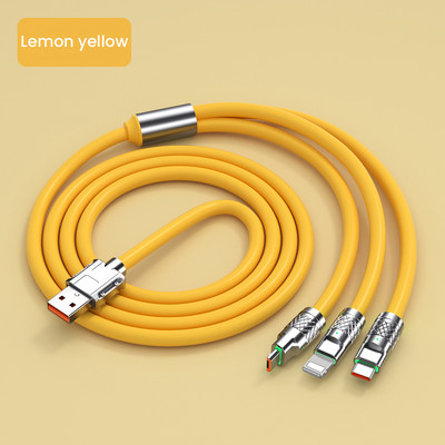3 az 1-ben 2 az 1-ben 6A 120 W USB gyorstöltő kábel iPhone Micro USB Type-C 8 tűs töltőkábel Huawei Samsung Xiaomi Wird kábelhez