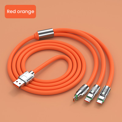 3 az 1-ben 2 az 1-ben 6A 120 W USB gyorstöltő kábel iPhone Micro USB Type-C 8 tűs töltőkábel Huawei Samsung Xiaomi Wird kábelhez