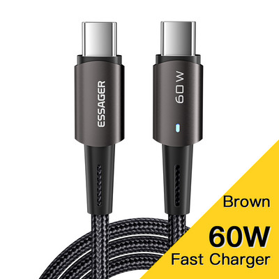 Essager 100W USB tip C na USB C kabel za Xiaomi Huawei P30 P40 Pro 5A kabel za brzo punjenje podatkovni kabel za Samsung S21 Ultra S20