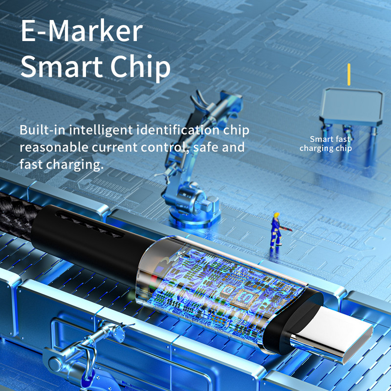 Essager 100W USB tip C na USB C kabel za Xiaomi Huawei P30 P40 Pro 5A kabel za brzo punjenje podatkovni kabel za Samsung S21 Ultra S20