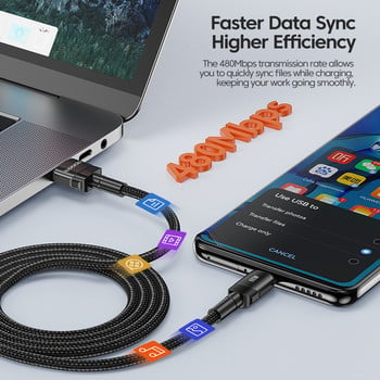 Καλώδιο USB Type C Toocki 6A για Huawei Honor 100W Φορτιστής γρήγορης φόρτισης Καλώδιο καλωδίου δεδομένων C USB για Xiaomi Poco Oneplus Samsung 3M