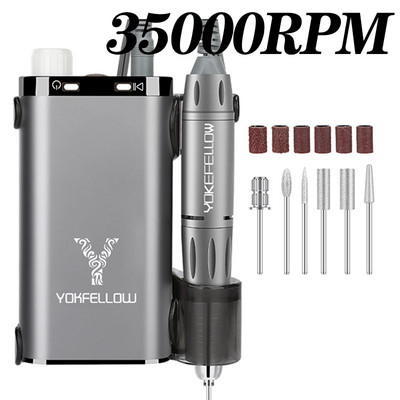 35000RPM bušilica za nokte s načinom pauze punjiva brusilica za nokte za glodanje gela za manikuru Uklonite prijenosnu opremu za nail art