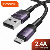 Toocki Micro USB Cable 2.4A Fast Charging Micro Data Cord for Samsung S6 S7 Redmi Note 4 for Headpone Earphone iPad Micro USB