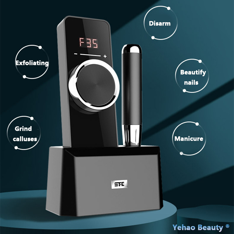 35000 RPM Įkraunamas elektrinis nagų gręžimo staklės Gelinis nagų lako valiklis, skirtas manikiūrui, nešiojamasis pedikiūro nagų įrankių rinkinys