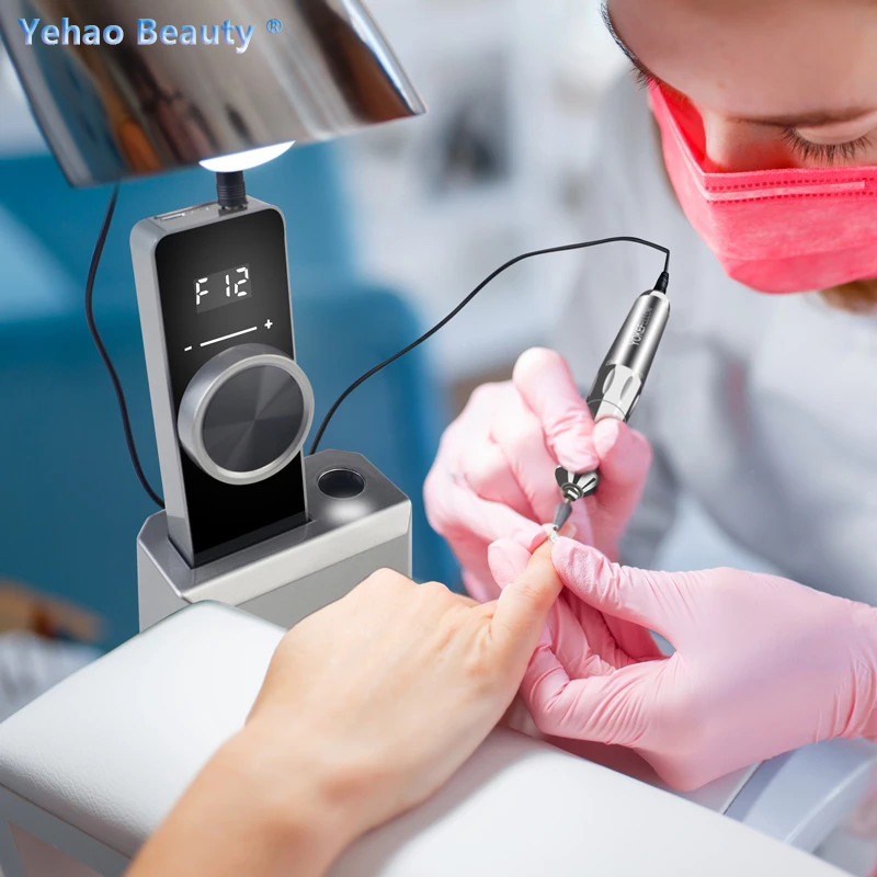 35000 RPM Įkraunamas elektrinis nagų gręžimo staklės Gelinis nagų lako valiklis, skirtas manikiūrui, nešiojamasis pedikiūro nagų įrankių rinkinys