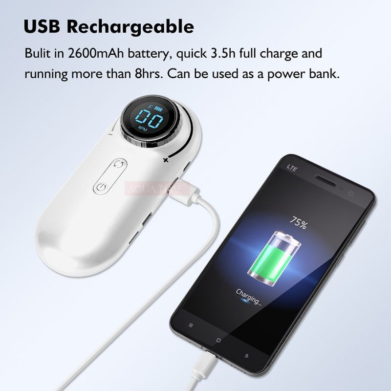 Μηχανή για τρυπάνι νυχιών Επαναφορτιζόμενο τρυπάνι για νύχια 30000 σ.α.λ.