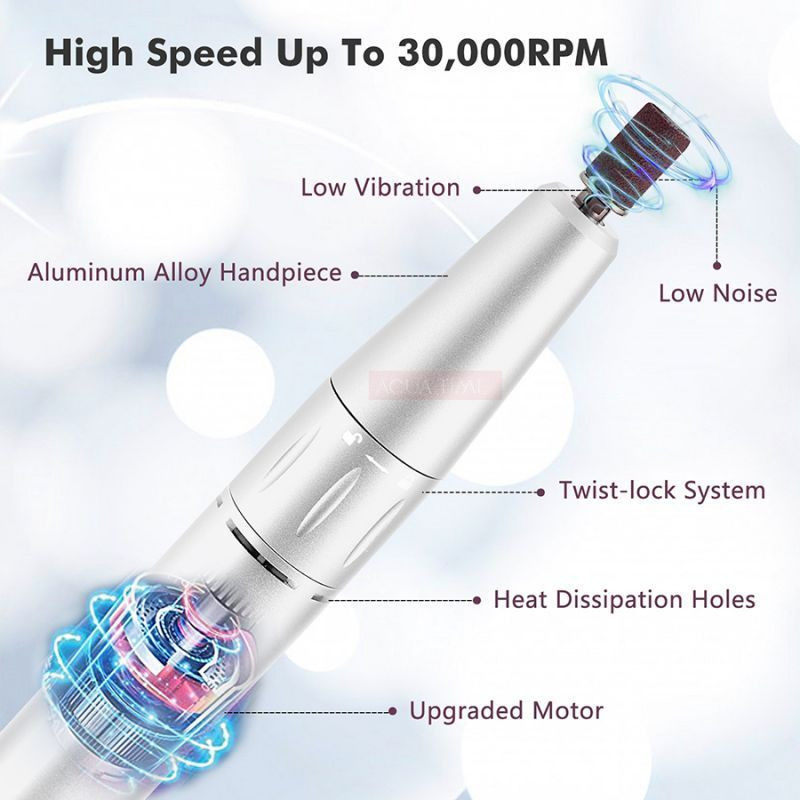 Μηχανή για τρυπάνι νυχιών Επαναφορτιζόμενο τρυπάνι για νύχια 30000 σ.α.λ.