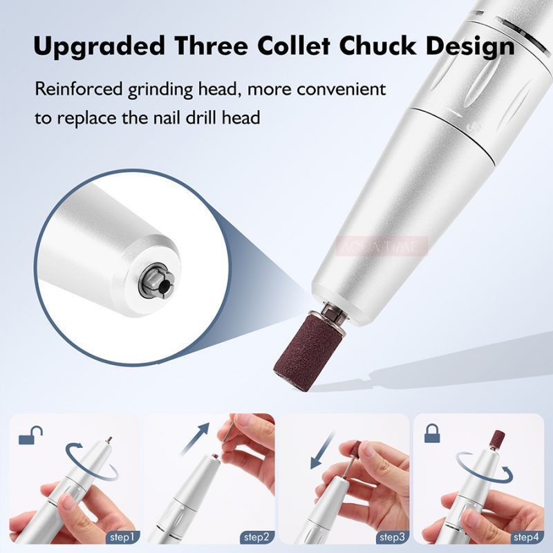 Μηχανή για τρυπάνι νυχιών Επαναφορτιζόμενο τρυπάνι για νύχια 30000 σ.α.λ.