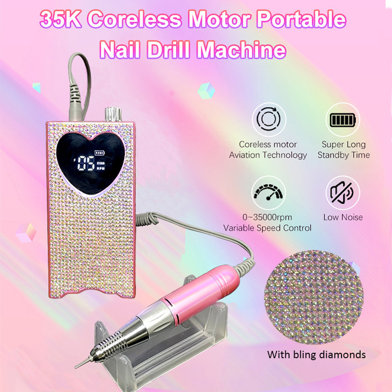 Nagų gręžtuvas Kalnų krištolinis elektrinis nagų gręžimo staklės meistras parafusadeira ir bateria furadeira fresa furadeira e parafusadeira