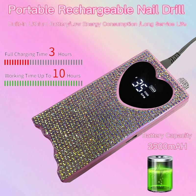 Nagų gręžtuvas Kalnų krištolinis elektrinis nagų gręžimo staklės meistras parafusadeira ir bateria furadeira fresa furadeira e parafusadeira