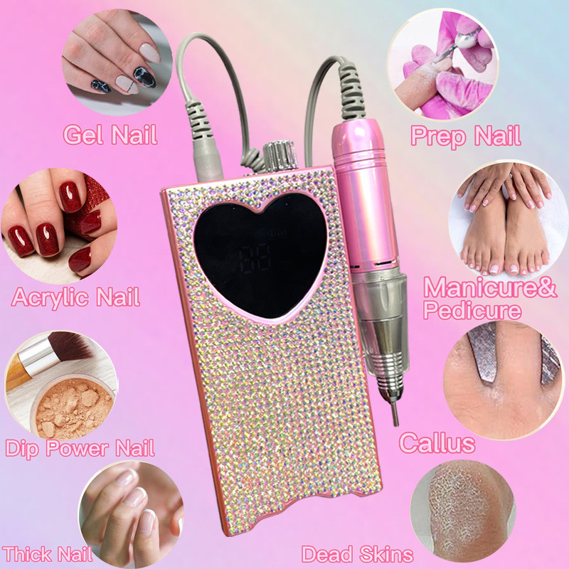 Nagų gręžtuvas Kalnų krištolinis elektrinis nagų gręžimo staklės meistras parafusadeira ir bateria furadeira fresa furadeira e parafusadeira