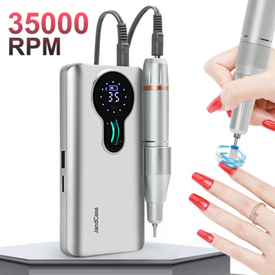 Električna bušilica za nokte 35000 RPM Set za manikuru Prijenosni bežični Efile za akrilnu punjivu bušilicu za nokte Glodalica za salon