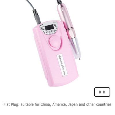 Polizor de unghii BLUEQUE 30000 Rpm șlefuitor de unghii Dispozitiv de lustruit pentru unghii Mașină electrică pentru manichiură cu cap de lustruit