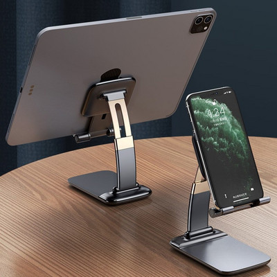 Jauns salokāms galda tālruņa turētāja statīvs iPhone 13 Pro Max iPad Mini regulējams mobilā tālruņa galda kronšteins viedtālruņa statīvs