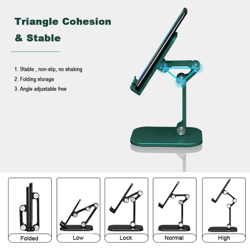 Sulankstomas stalinio kompiuterio laikiklis mobiliojo telefono stovas, skirtas iPhone13 12 iPad planšetiniam kompiuteriui, lanksčiam metaliniam staliniam kompiuteriui reguliuojamam mobiliajam telefonui